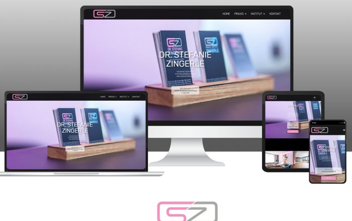 Referenzbild: Corporate Design, website CMS (wordpress) für Dr Zingerle Frauenärztin in Empfingen